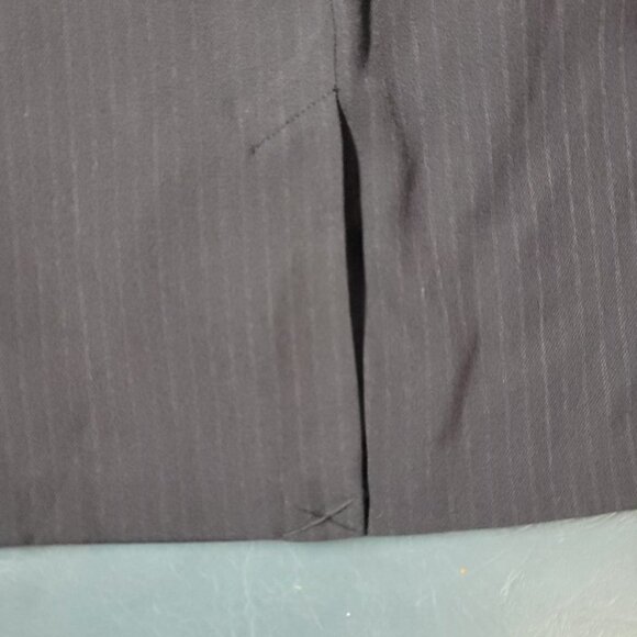 Worthington Navy Blue Pen Stripe Pencil Skirt - Picture 3 of 6